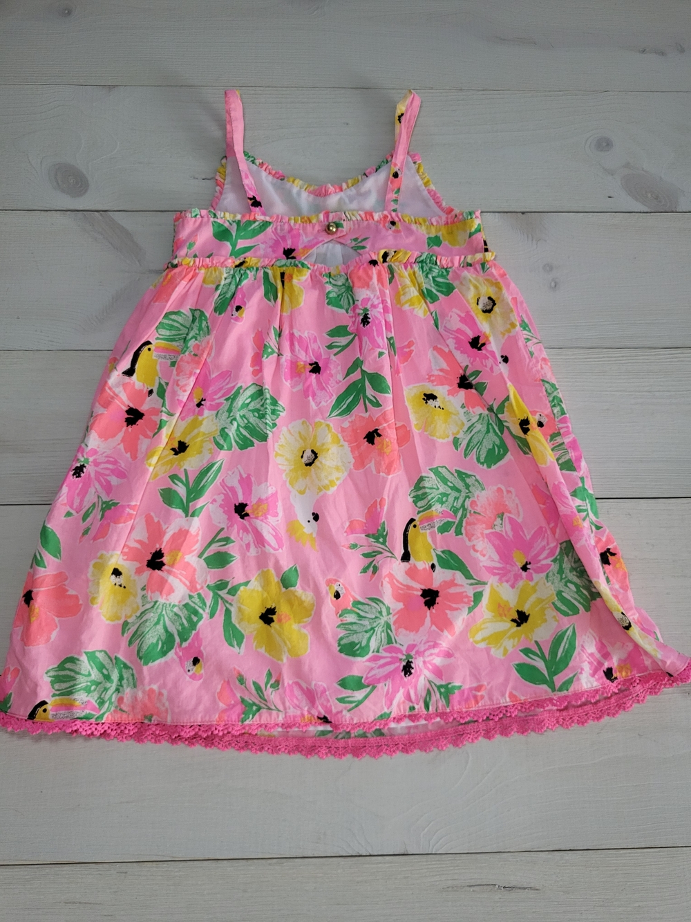 Tommy Bahama Girl's Lot Of 2 Dresses Tropical Floral Cotton Spring Summer. - Picture 7 of 11